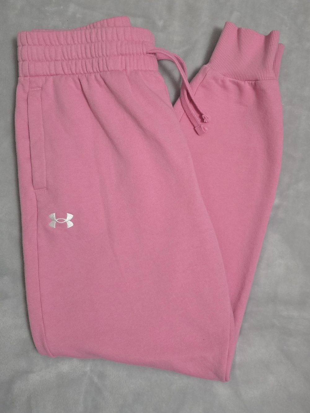 Under Armour Pink Womens Fleece Joggers with Logo